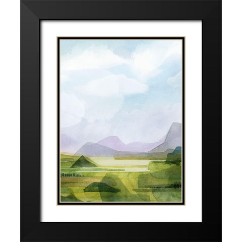 Verdant Vale II Black Modern Wood Framed Art Print with Double Matting by Popp, Grace