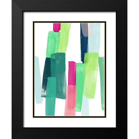 Paper Chase IV Black Modern Wood Framed Art Print with Double Matting by Vess, June Erica