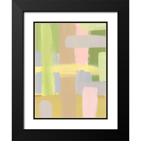 Subdued Blocks IV Black Modern Wood Framed Art Print with Double Matting by Moore, Regina