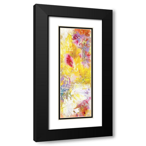 Yellow Abstract II Black Modern Wood Framed Art Print with Double Matting by Arbel, Lori