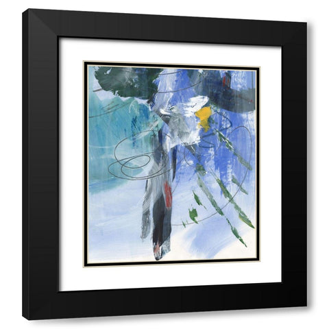 Tribal Symbols II Black Modern Wood Framed Art Print with Double Matting by Combs, Joyce
