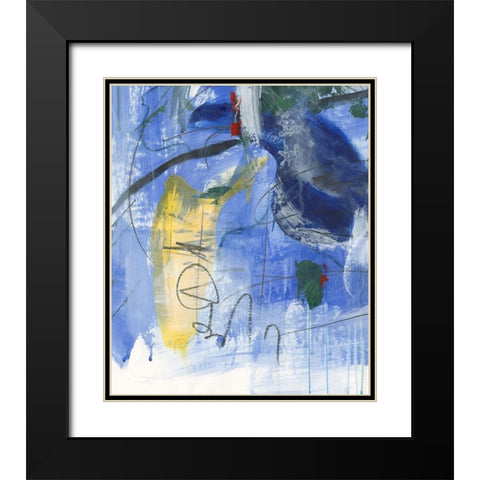 Tribal Symbols III Black Modern Wood Framed Art Print with Double Matting by Combs, Joyce