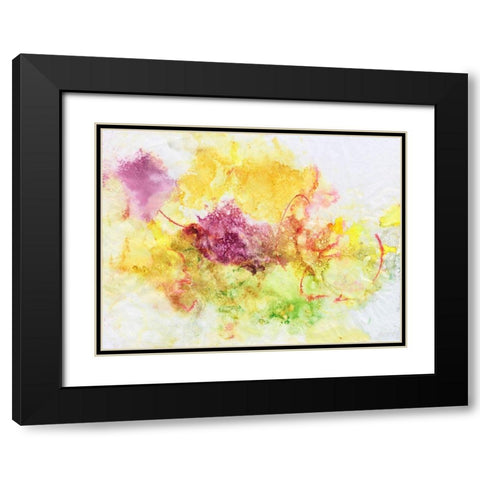 Flower Song I Black Modern Wood Framed Art Print with Double Matting by Combs, Joyce