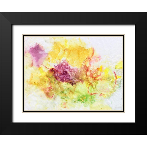 Flower Song I Black Modern Wood Framed Art Print with Double Matting by Combs, Joyce