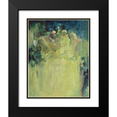 Paradise Falls II Black Modern Wood Framed Art Print with Double Matting by Combs, Joyce