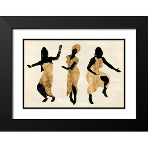 Celebration Dance I Black Modern Wood Framed Art Print with Double Matting by Warren, Annie