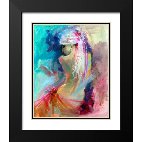 Mood Alizarine I Black Modern Wood Framed Art Print with Double Matting by Doyle, Anne Farrall