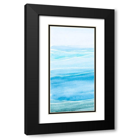 Wavy I Black Modern Wood Framed Art Print with Double Matting by Ludwig, Alicia