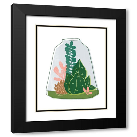 Terrarium Cameo IV Black Modern Wood Framed Art Print with Double Matting by Vess, June Erica