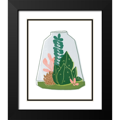 Terrarium Cameo IV Black Modern Wood Framed Art Print with Double Matting by Vess, June Erica