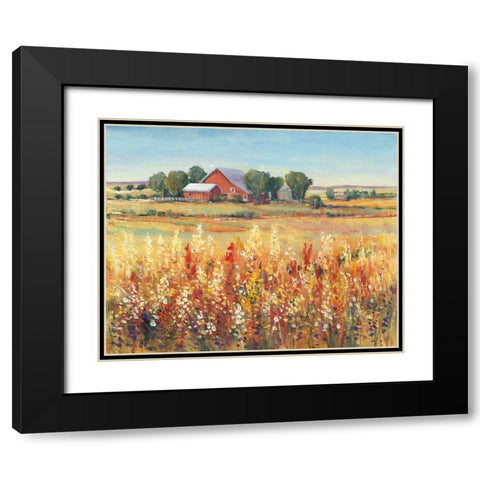 Country View I Black Modern Wood Framed Art Print with Double Matting by OToole, Tim