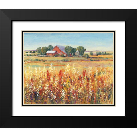 Country View I Black Modern Wood Framed Art Print with Double Matting by OToole, Tim