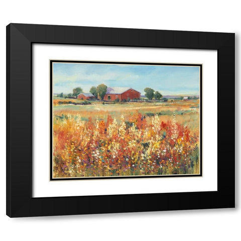 Country View II Black Modern Wood Framed Art Print with Double Matting by OToole, Tim