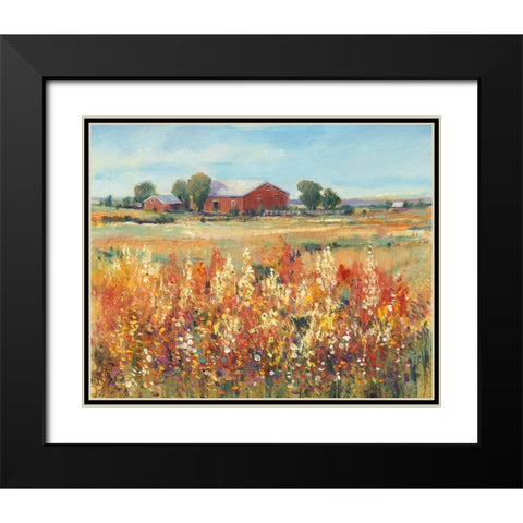 Country View II Black Modern Wood Framed Art Print with Double Matting by OToole, Tim