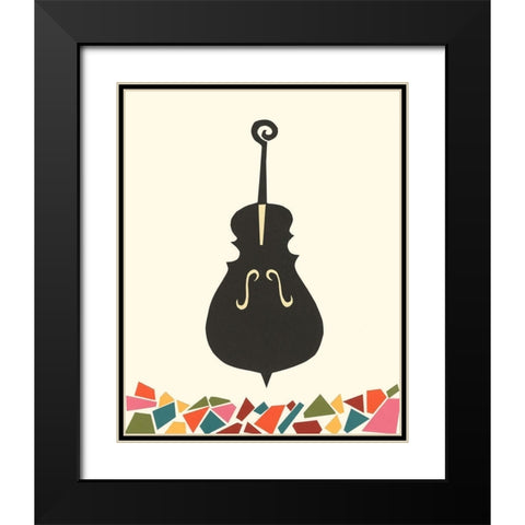 Cut Paper Instruments I Black Modern Wood Framed Art Print with Double Matting by Moore, Regina