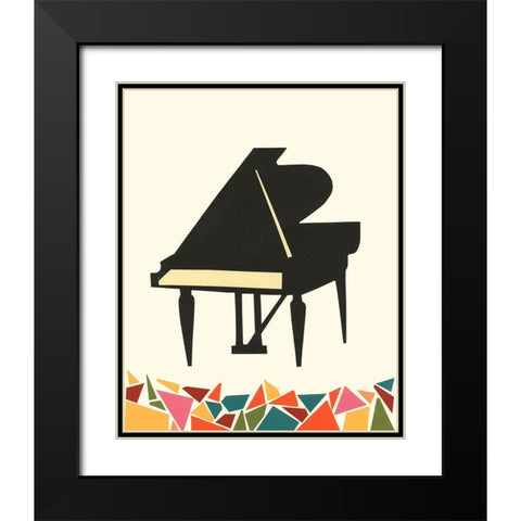 Cut Paper Instruments II Black Modern Wood Framed Art Print with Double Matting by Moore, Regina