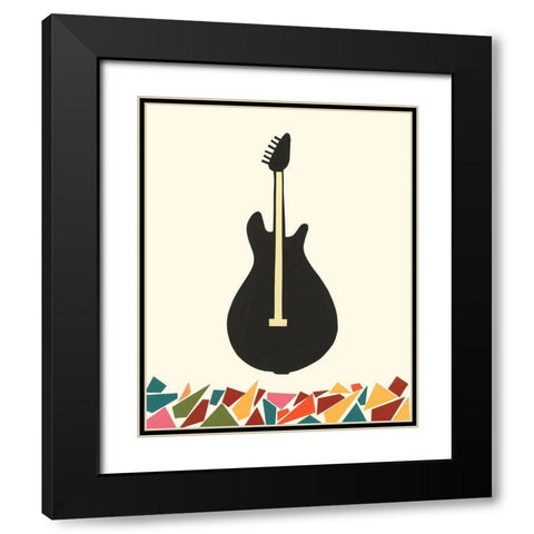 Cut Paper Instruments VII Black Modern Wood Framed Art Print with Double Matting by Moore, Regina