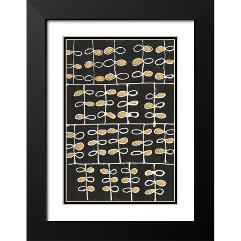 Gold Tested I Black Modern Wood Framed Art Print with Double Matting by Moore, Regina