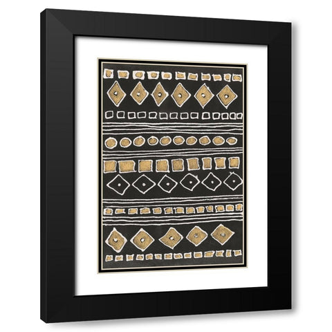 Gold Tested III Black Modern Wood Framed Art Print with Double Matting by Moore, Regina