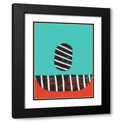 Colorful Isolation I Black Modern Wood Framed Art Print with Double Matting by Moore, Regina