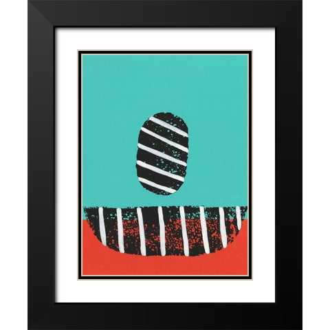 Colorful Isolation I Black Modern Wood Framed Art Print with Double Matting by Moore, Regina