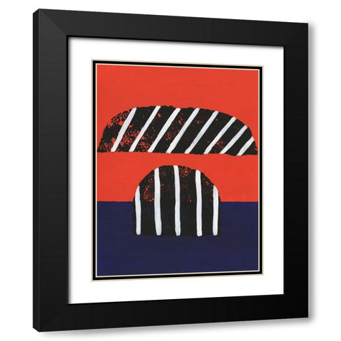 Colorful Isolation III Black Modern Wood Framed Art Print with Double Matting by Moore, Regina