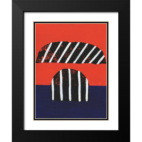 Colorful Isolation III Black Modern Wood Framed Art Print with Double Matting by Moore, Regina