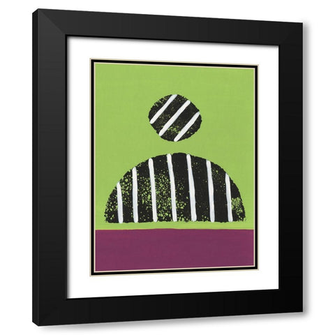 Colorful Isolation IV Black Modern Wood Framed Art Print with Double Matting by Moore, Regina