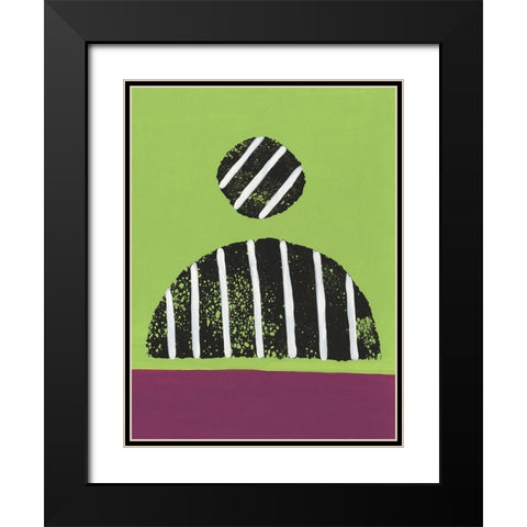 Colorful Isolation IV Black Modern Wood Framed Art Print with Double Matting by Moore, Regina