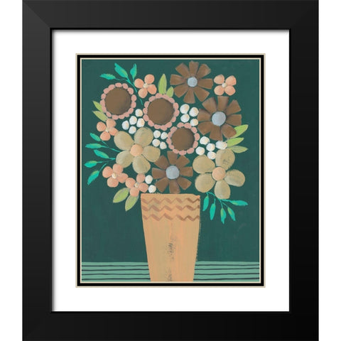 Flower Garden Bouquet I Black Modern Wood Framed Art Print with Double Matting by Moore, Regina
