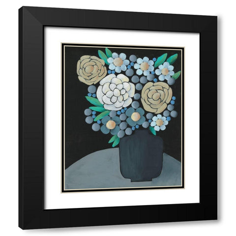 Gathering Floral I Black Modern Wood Framed Art Print with Double Matting by Moore, Regina