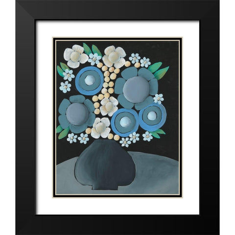 Gathering Floral II Black Modern Wood Framed Art Print with Double Matting by Moore, Regina