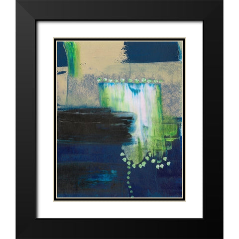 Blue Composite I Black Modern Wood Framed Art Print with Double Matting by Moore, Regina