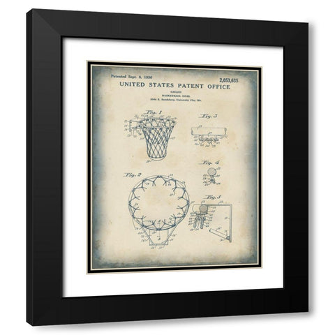 Patented Sport VI Black Modern Wood Framed Art Print with Double Matting by Studio W