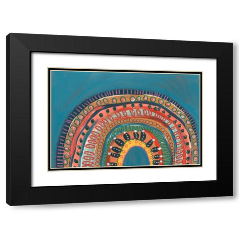 Boho Rainbow II Black Modern Wood Framed Art Print with Double Matting by Moore, Regina