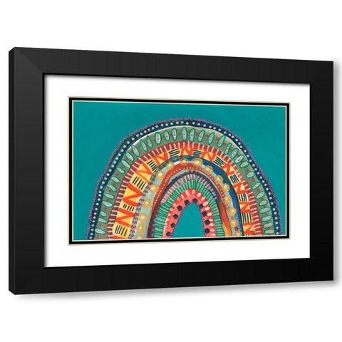 Boho Rainbow IV Black Modern Wood Framed Art Print with Double Matting by Moore, Regina