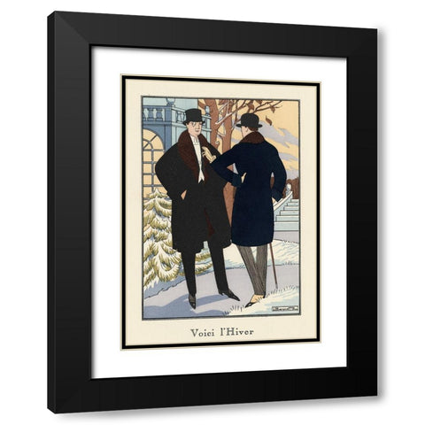 Mens Fashion II Black Modern Wood Framed Art Print with Double Matting by DeNardo, Laura
