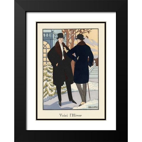 Mens Fashion II Black Modern Wood Framed Art Print with Double Matting by DeNardo, Laura