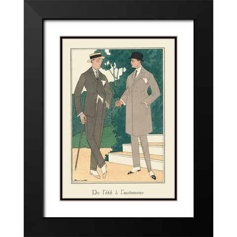 Mens Fashion III Black Modern Wood Framed Art Print with Double Matting by DeNardo, Laura