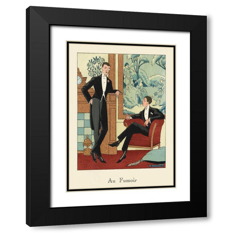 Mens Fashion IV Black Modern Wood Framed Art Print with Double Matting by DeNardo, Laura