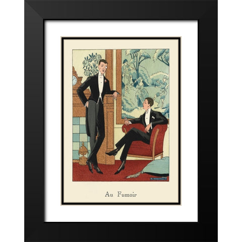 Mens Fashion IV Black Modern Wood Framed Art Print with Double Matting by DeNardo, Laura
