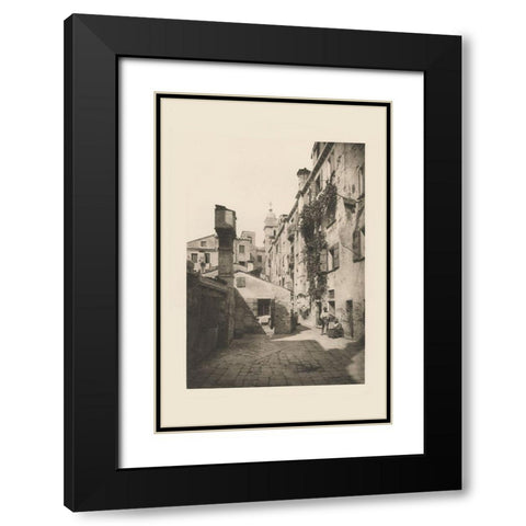 Vintage Views of Venice VIII Black Modern Wood Framed Art Print with Double Matting by Ongania, Ferdinand