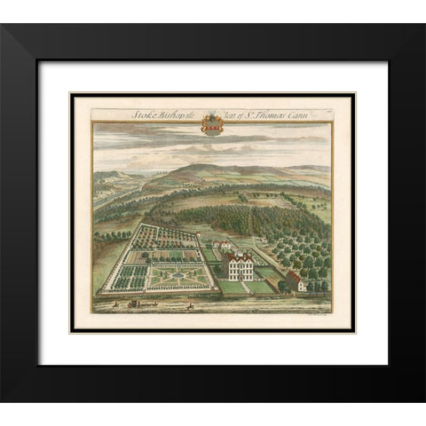 Kips Garden Views II Black Modern Wood Framed Art Print with Double Matting by Kip, Johannes