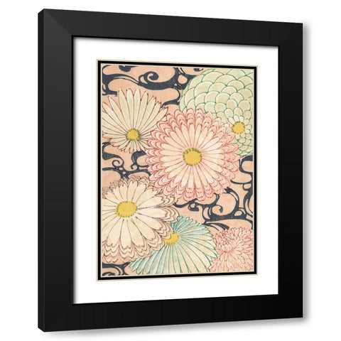 Japanese Graphic Design V Black Modern Wood Framed Art Print with Double Matting by Furuya, Korin