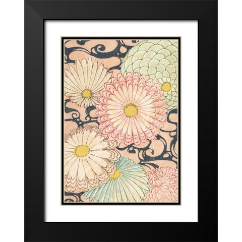 Japanese Graphic Design V Black Modern Wood Framed Art Print with Double Matting by Furuya, Korin