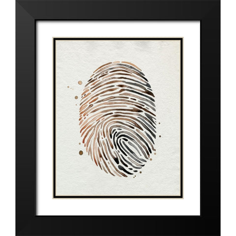 Finger Print I Black Modern Wood Framed Art Print with Double Matting by Popp, Grace
