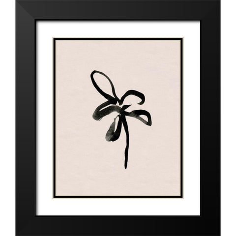 Autumn Gesture I Black Modern Wood Framed Art Print with Double Matting by Caroline, Emma
