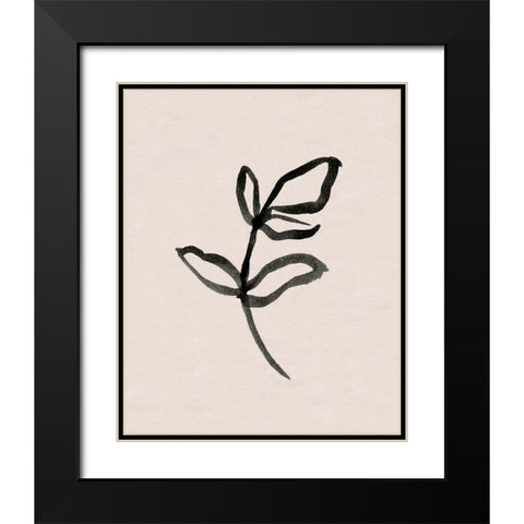 Autumn Gesture II Black Modern Wood Framed Art Print with Double Matting by Caroline, Emma