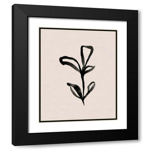 Autumn Gesture III Black Modern Wood Framed Art Print with Double Matting by Caroline, Emma