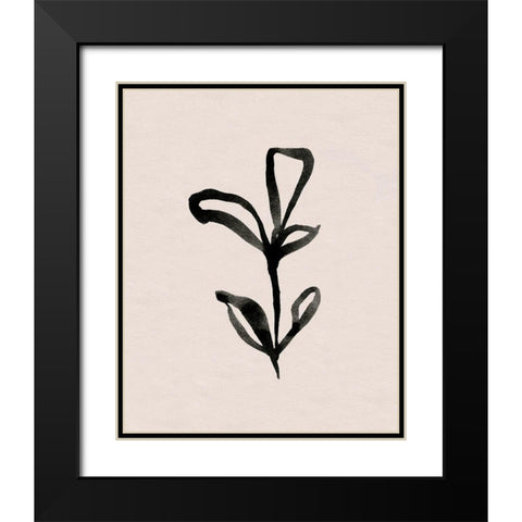 Autumn Gesture III Black Modern Wood Framed Art Print with Double Matting by Caroline, Emma